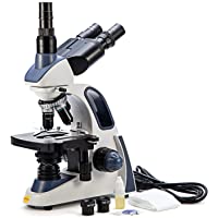 SWIFT microscopio trinocular compuesto SW380T- 40X-2500X- calidad de investigación- cabeza Siedentopf- oculares de campo…
